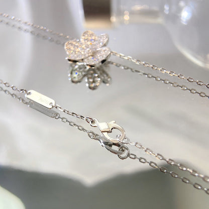[Raffine]COLLAR DE DIAMANTES CON FLOR