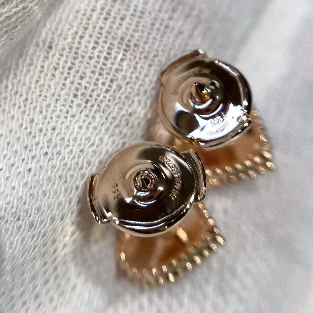 [Raffine]HEART CARNELIAN STUD EARRINGS