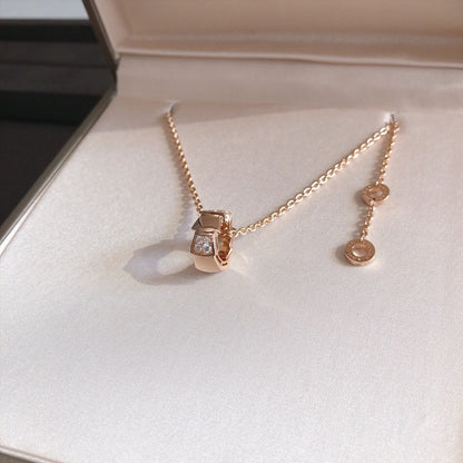 [Raffine]SERPENTI PEDANT DIAMOND PINK GOLD NECKLACE