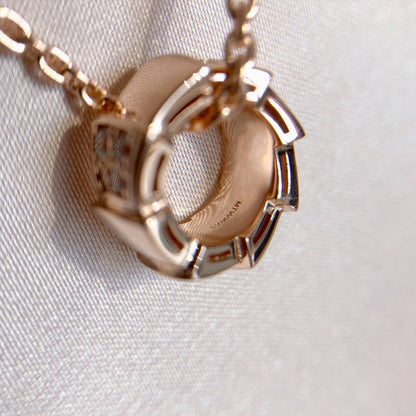 [Raffine]SERPENTI PEDANT DIAMOND PINK GOLD NECKLACE