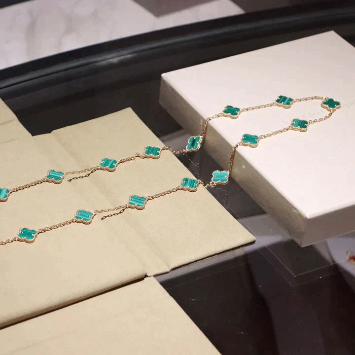 [Raffine]CLOVER 20 MOTIFS MALACHITE GOLD