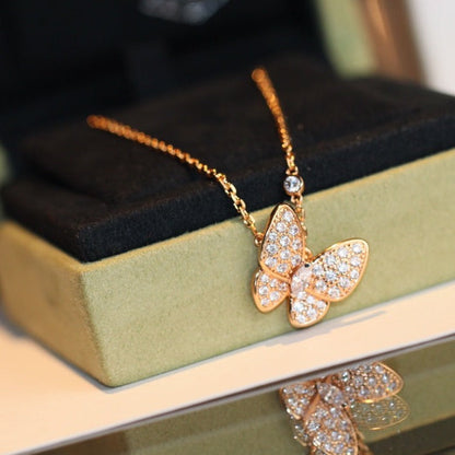[Raffine] COLLAR DE MARIPOSA Y DIAMANTES
