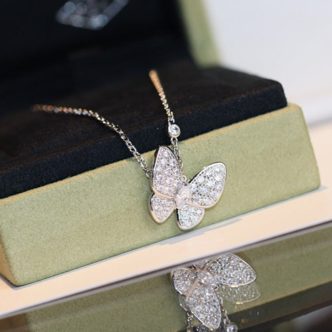 [Raffine] COLLAR DE MARIPOSA Y DIAMANTES
