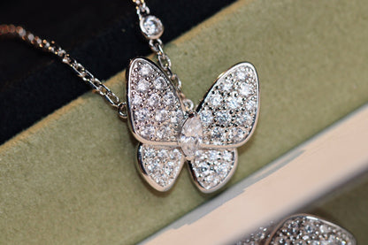 [Raffine] COLLAR DE MARIPOSA Y DIAMANTES