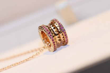 [Raffine]ZERO 1 ROCK PINK GOLD PINK DIAMOND NECKLACE