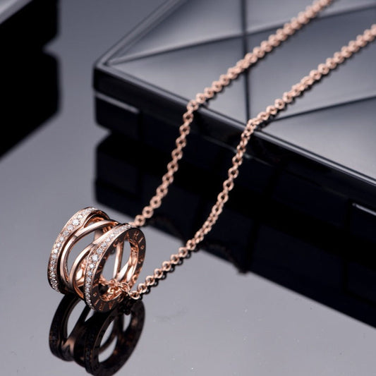 [Raffine]ZERO 1 PINK GOLD DIAMOND OPEN NECKLACE