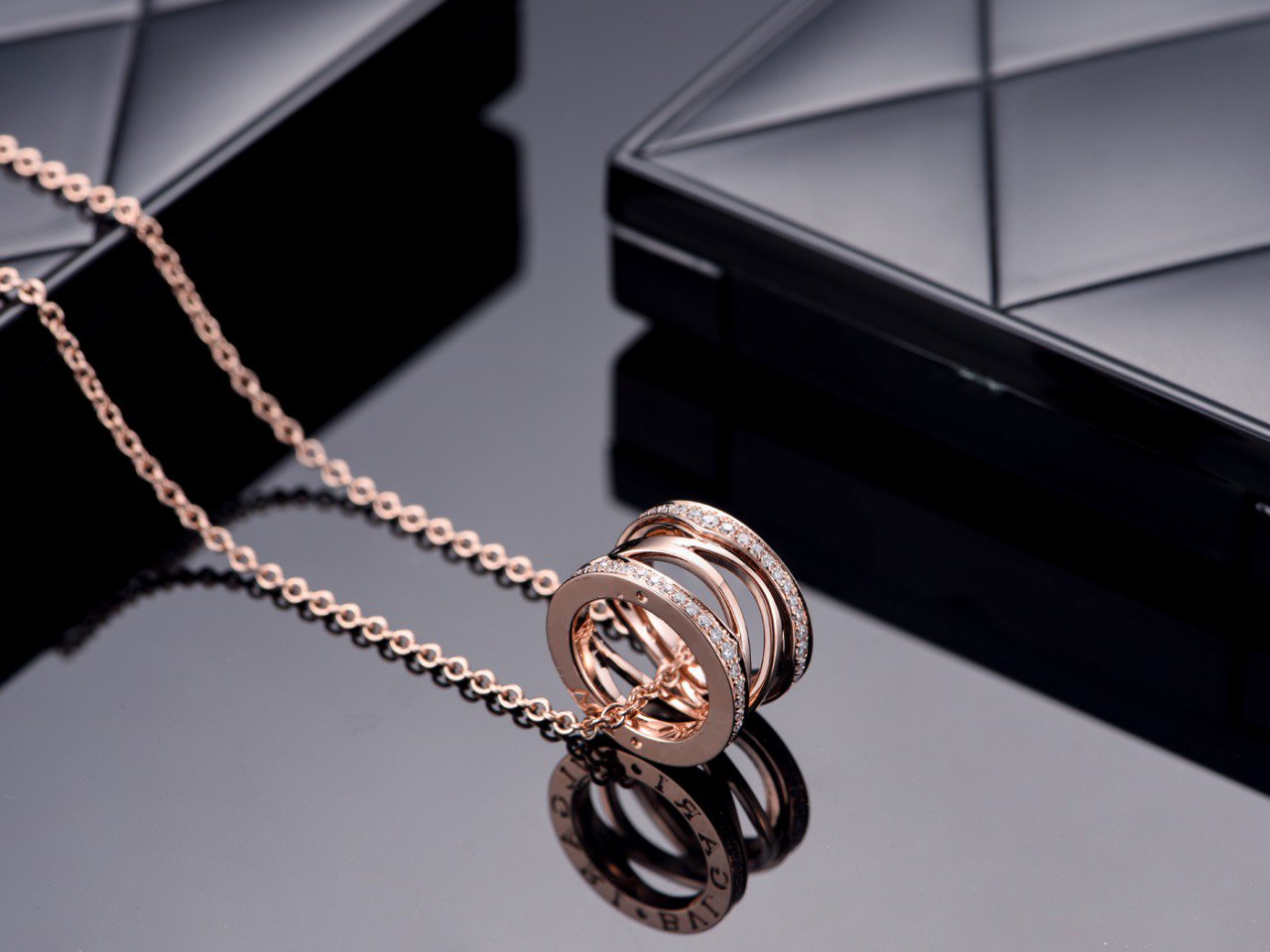 [Raffine]ZERO 1 PINK GOLD DIAMOND OPEN NECKLACE