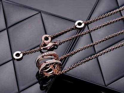 [Raffine]ZERO 1 PINK GOLD DIAMOND OPEN NECKLACE