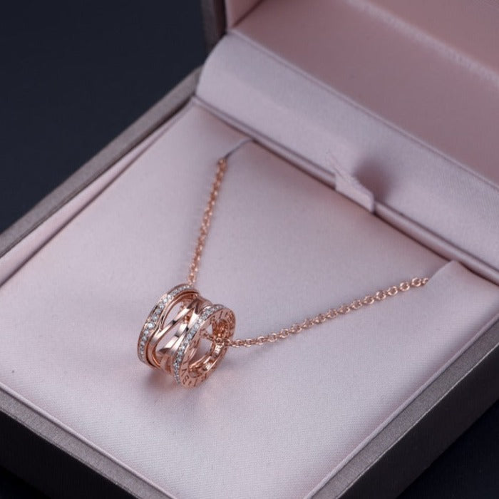 [Raffine]ZERO 1 PINK GOLD DIAMOND OPEN NECKLACE