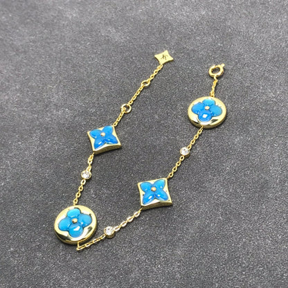 [Raffine]STAR AND SUN TURQUOISE 4 MOTIFS 3 DIAMONDS