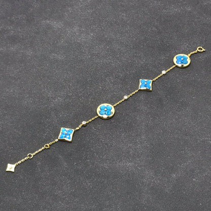 [Raffine]STAR AND SUN TURQUOISE 4 MOTIFS 3 DIAMONDS