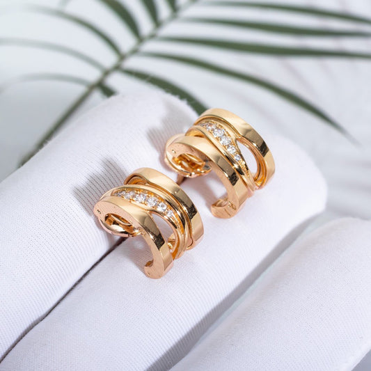 [Raffine]ZERO 1 PINK GOLD DIAMONDS EARRINGS