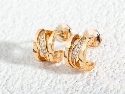 [Raffine]ZERO 1 PINK GOLD DIAMONDS EARRINGS