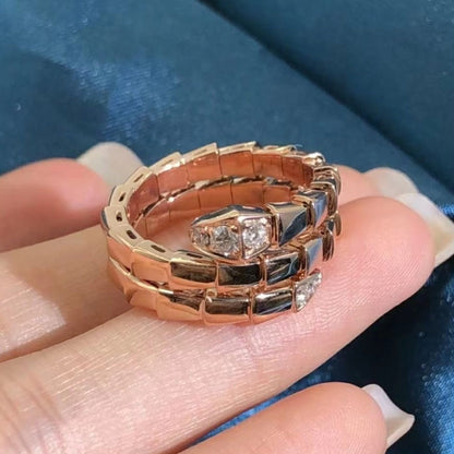 [Raffine]SERPENTS DOUBLE ROW DIAMOND RING