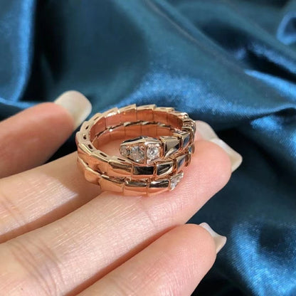 [Raffine]SERPENTS DOUBLE ROW DIAMOND RING