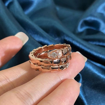 [Raffine]SERPENTS DOUBLE ROW DIAMOND RING