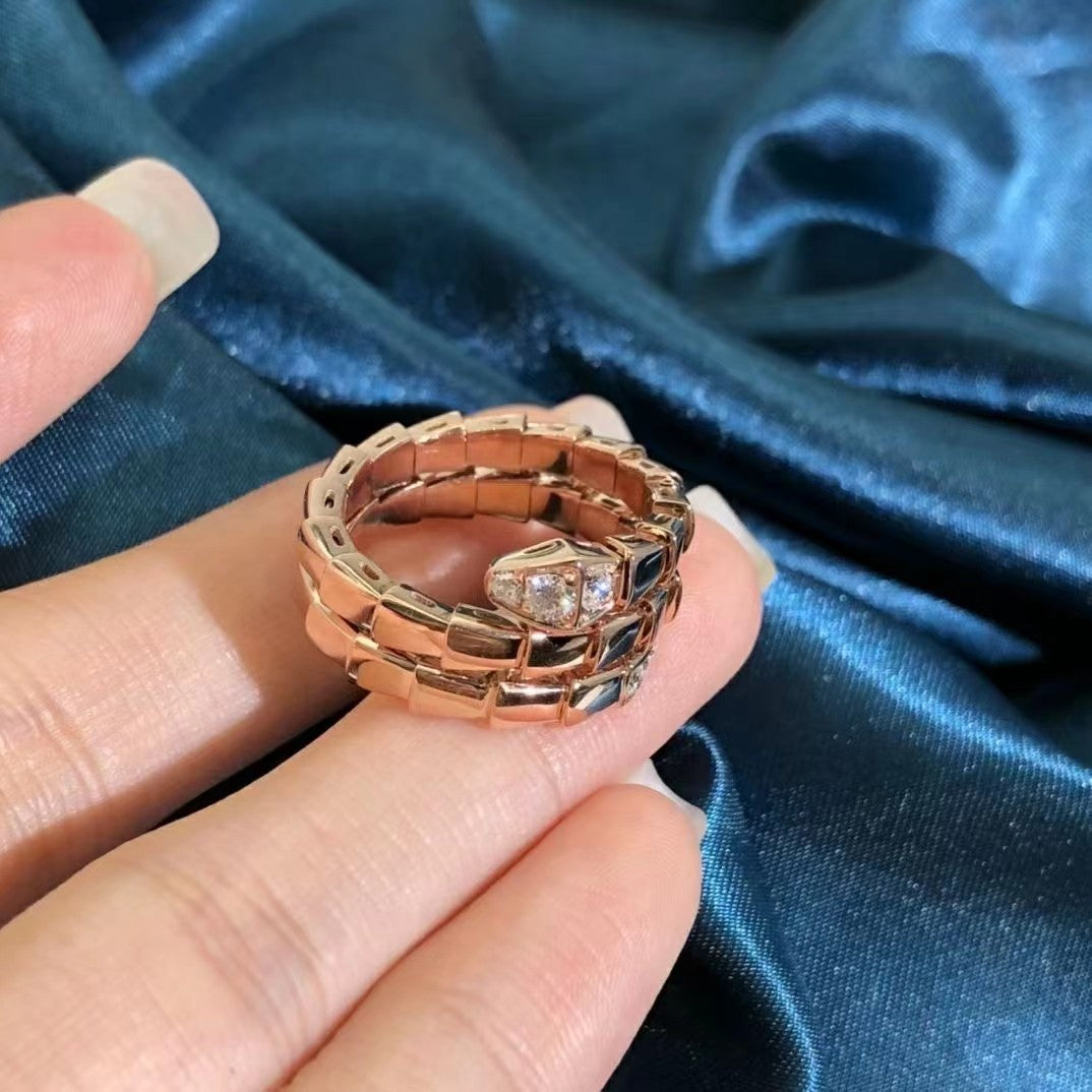 [Raffine]SERPENTS DOUBLE ROW DIAMOND RING