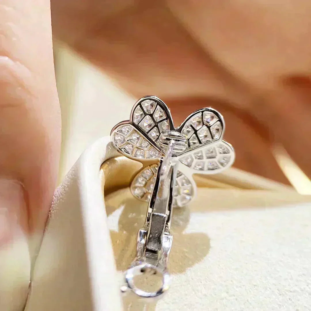 [Raffine]CLOVER COMOS DIAMOND EARRINGS SILVER