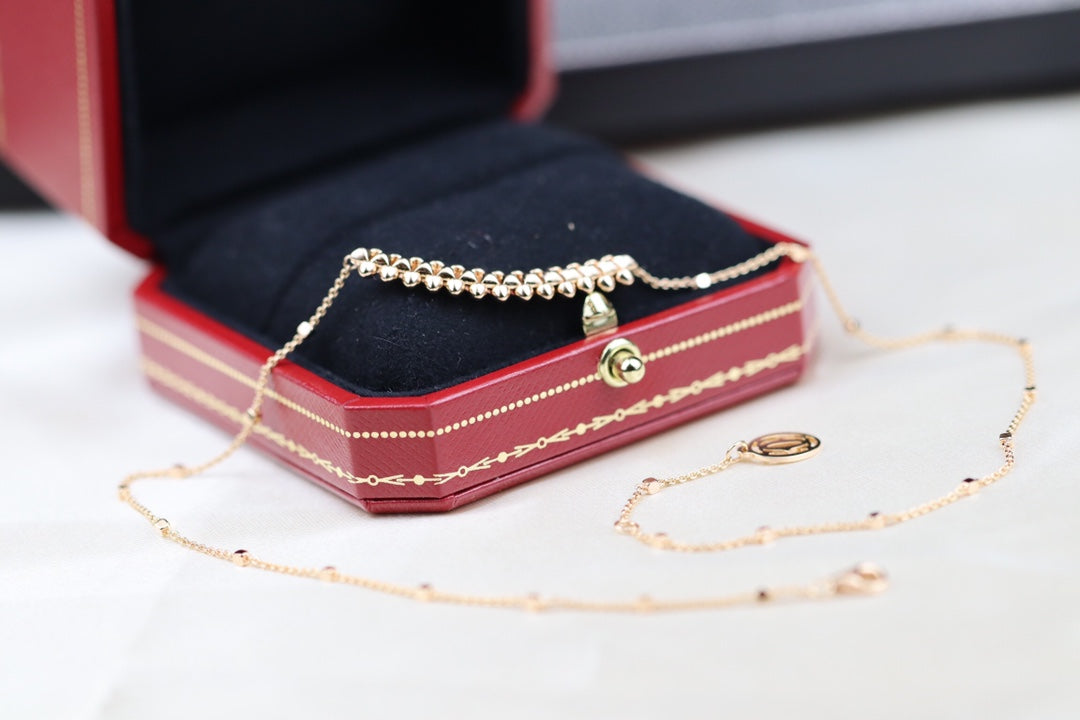 [Raffine]CLASH PINK GOLD NECKLACE
