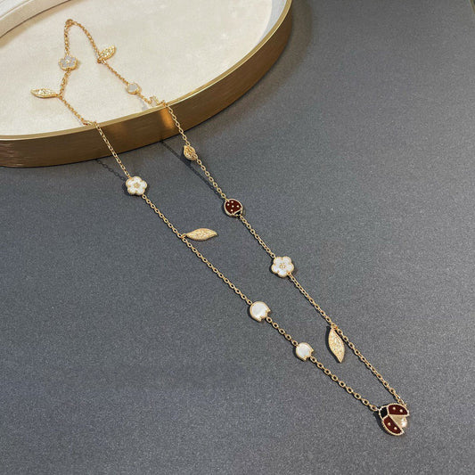 [Raffine] COLLAR DE ORO CON 15 MOTIVOS DE LUCKY SPRING