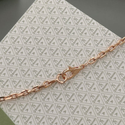 [Raffine] COLLAR DE ORO ROSA CON 15 MOTIVOS DE LUCKY SPRING