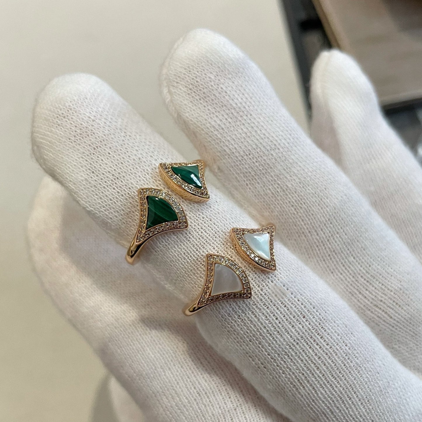 [Raffine]DREAM MOP DIAMOND OPEN RING