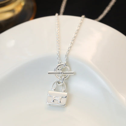 [Raffine]POP H PEDANT SILVER NECKLACE