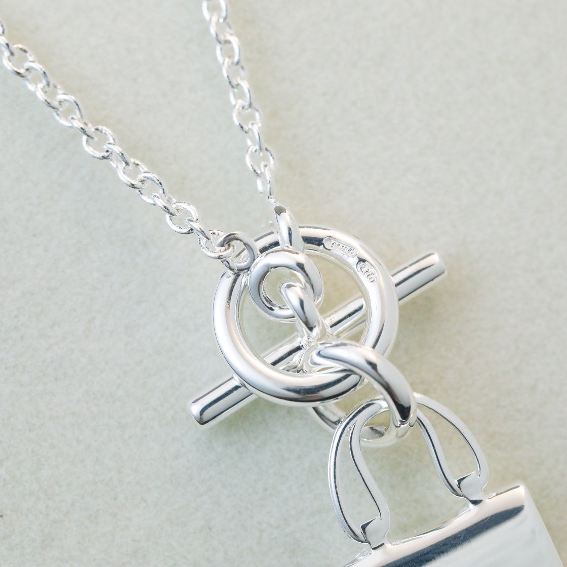 [Raffine]POP H PEDANT SILVER NECKLACE