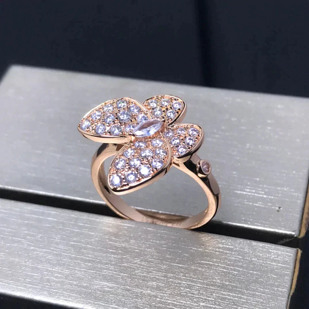 [Raffine]BUTTERFLY PINK GOLD DIAMOND RING