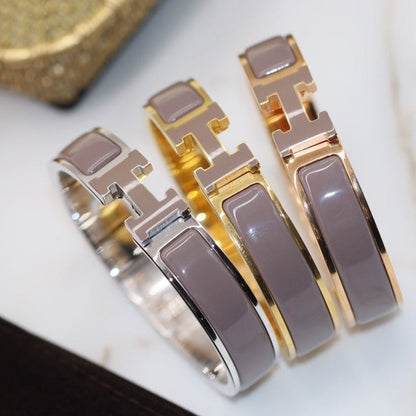 [Raffine]H BRACELET 12MM BROWN