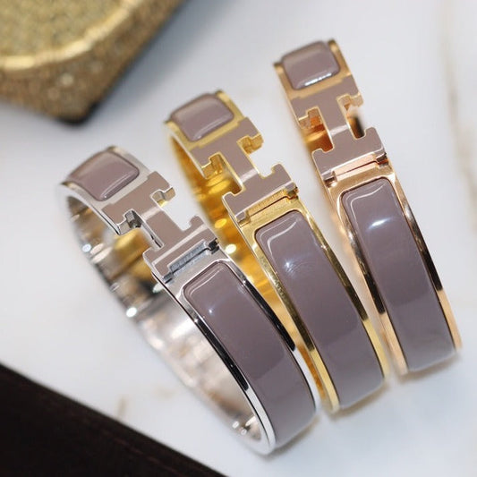 [Raffine]H BRACELET 12MM BROWN