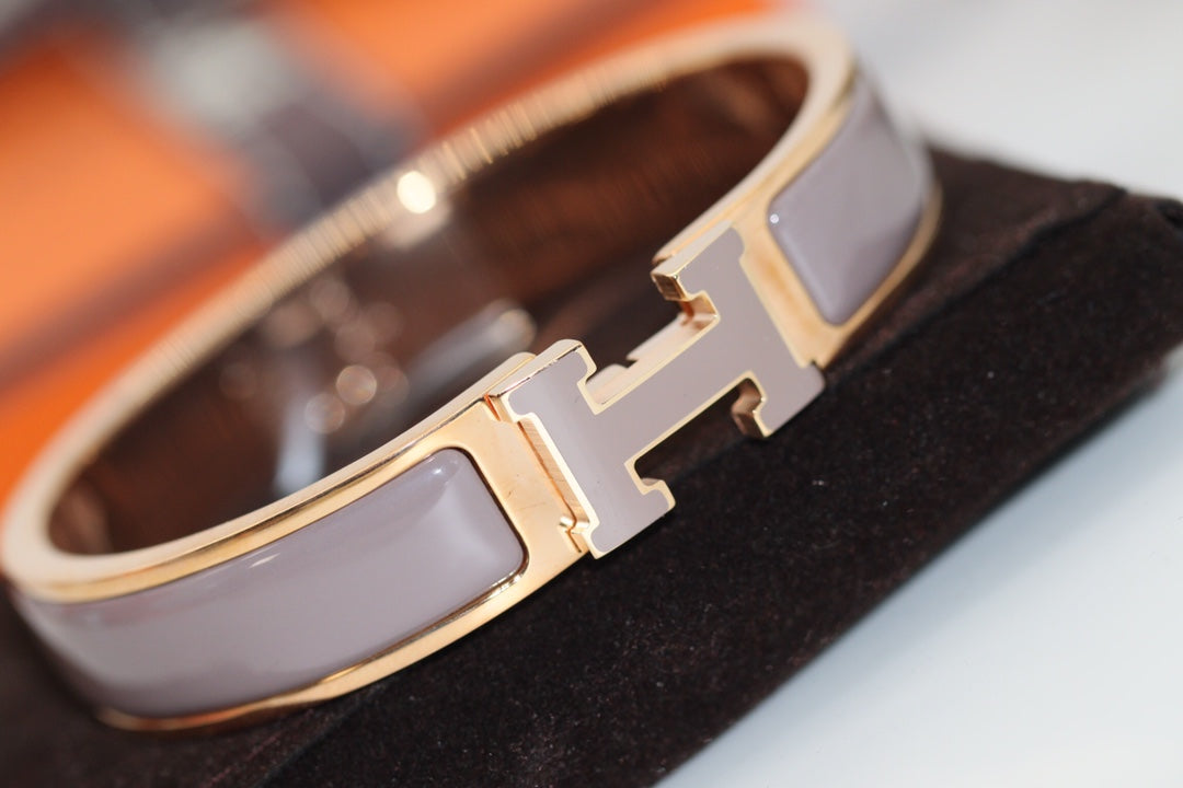 [Raffine]H BRACELET 12MM BROWN