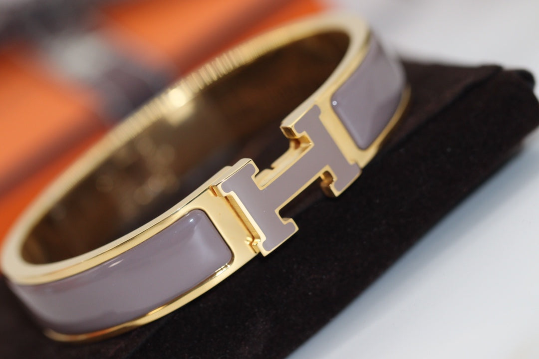 [Raffine]H BRACELET 12MM BROWN