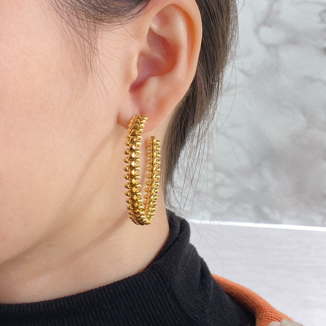 [Raffine]CLASH HOOP LARGE EARRINGS