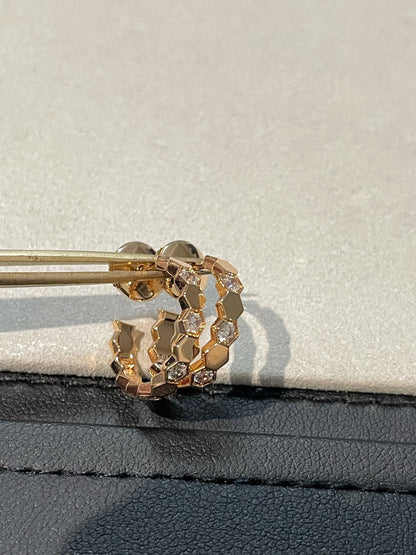 [Raffine]Hollow Design Four-Leaf Clover Flower Shape Ring