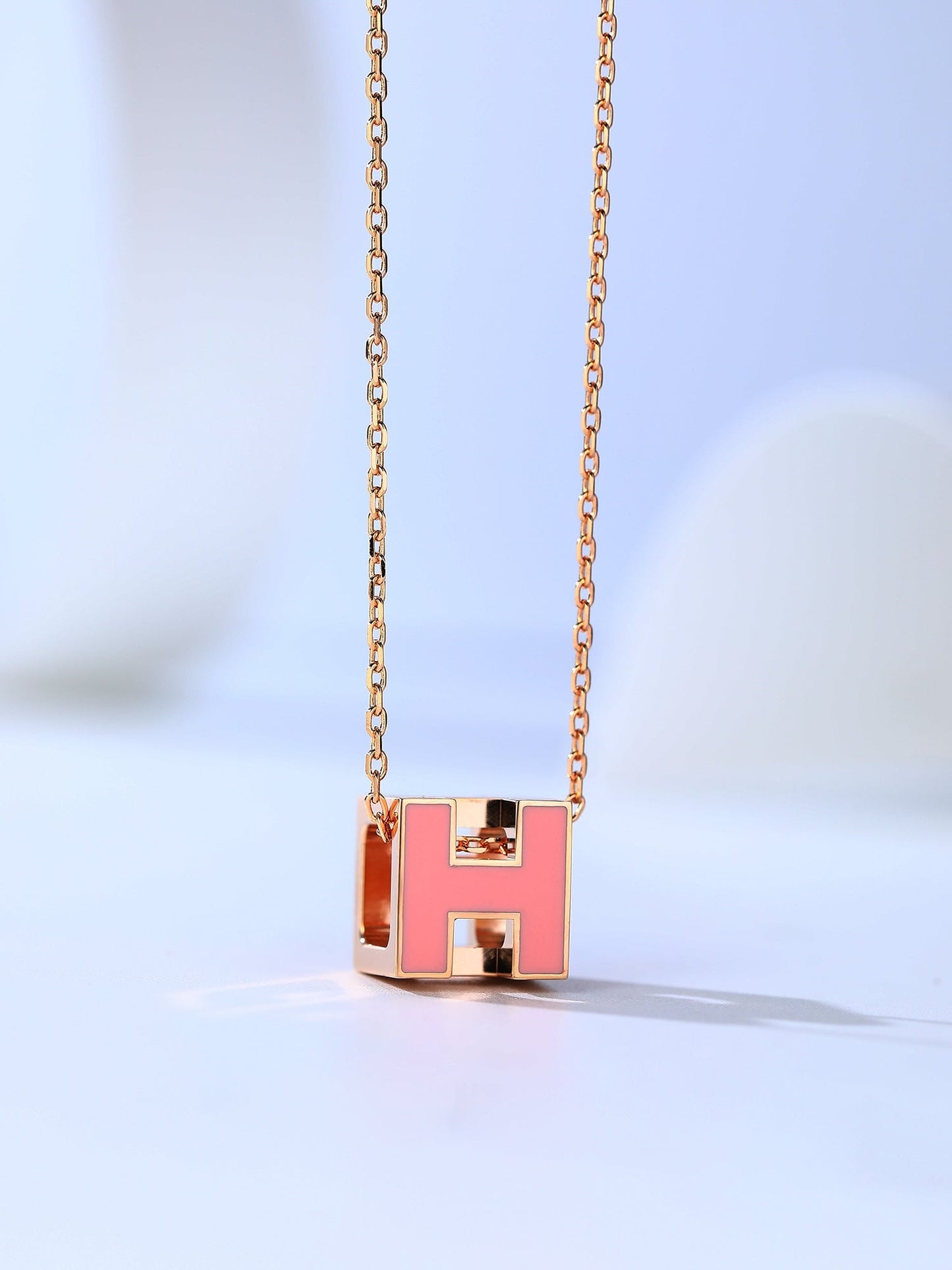 [Raffine] COLLAR DE ORO ROSA H CAGE