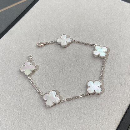 [Raffine]CLOVER SILVER MOP 5 MOTIF BRACELET