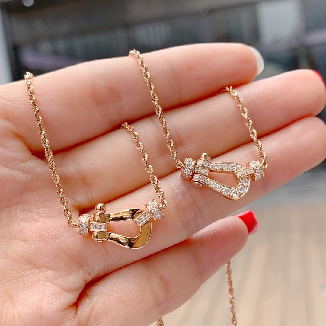 [Raffine]FORCE 10 PINK GOLD DIAMOND NECKLACE
