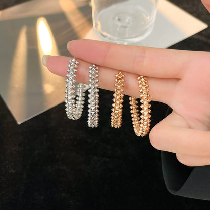 [Raffine]CLASH HOOP LARGE EARRINGS