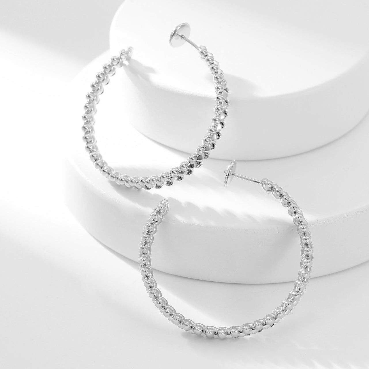 [Raffine]CLASH HOOP LARGE EARRINGS