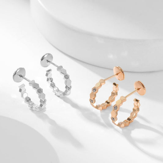 [Raffine]BEE LOVE DIAMOND HOOP EARRINGS