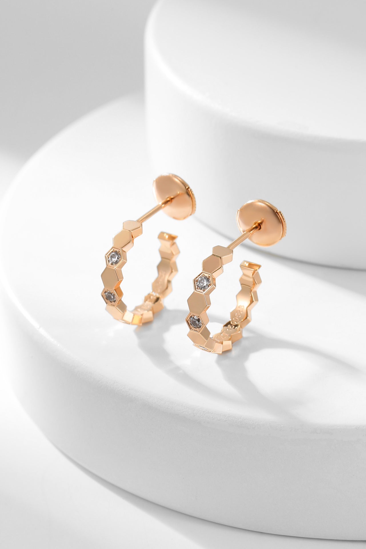 [Raffine]BEE LOVE DIAMOND HOOP EARRINGS