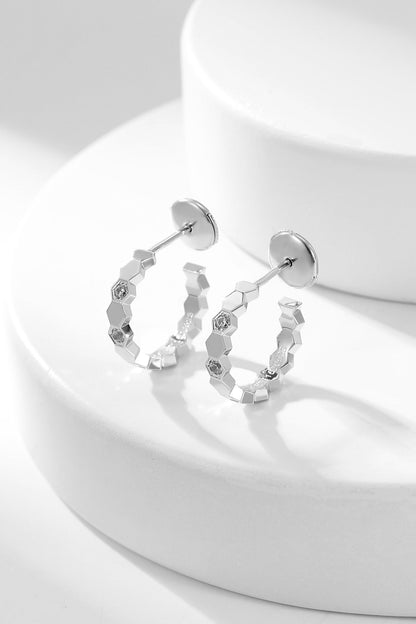 [Raffine]BEE LOVE DIAMOND HOOP EARRINGS