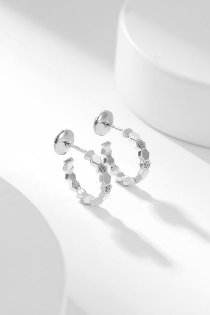 [Raffine]BEE LOVE DIAMOND HOOP EARRINGS