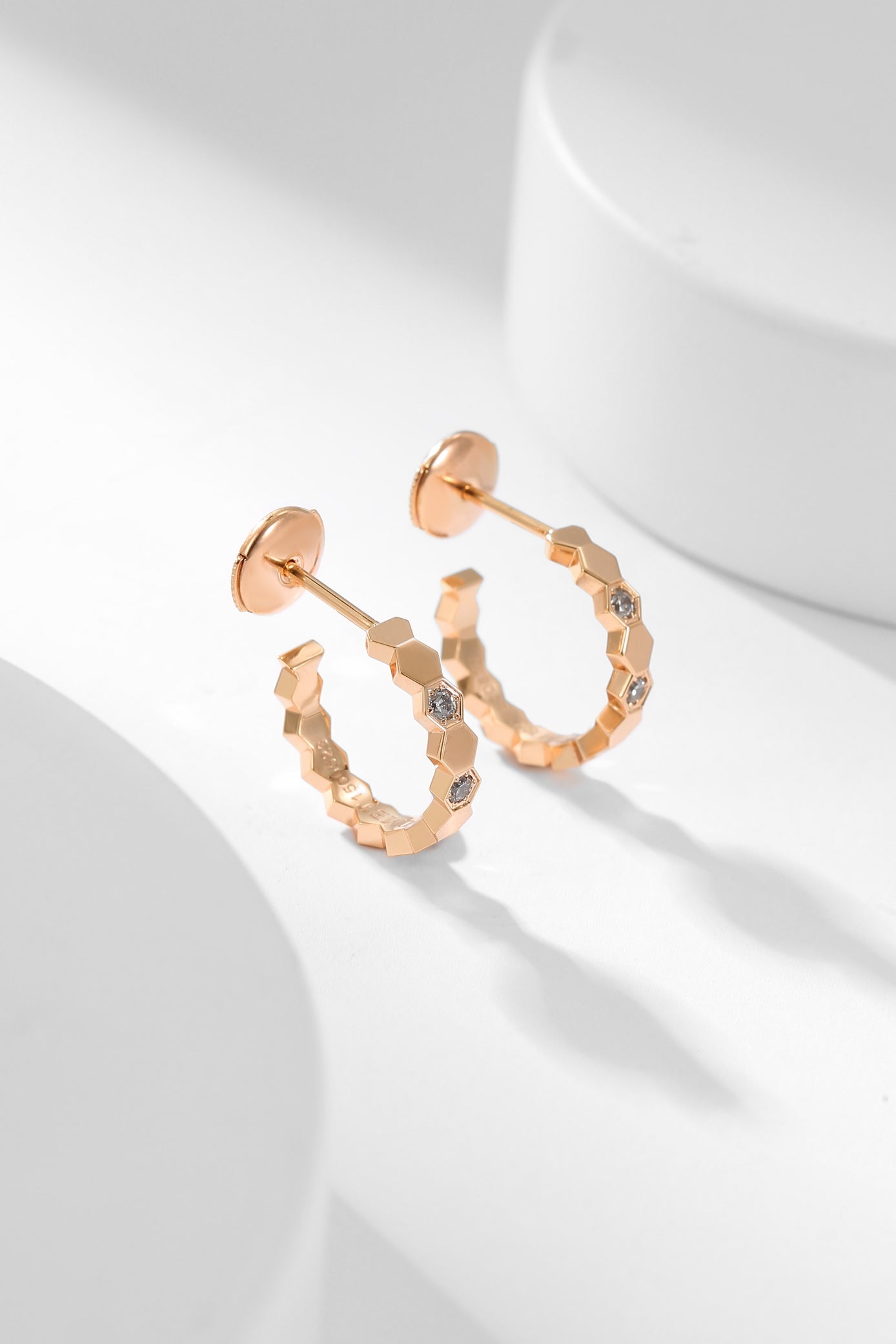 [Raffine]BEE LOVE DIAMOND HOOP EARRINGS