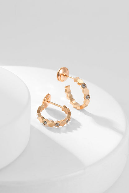 [Raffine]BEE LOVE DIAMOND HOOP EARRINGS