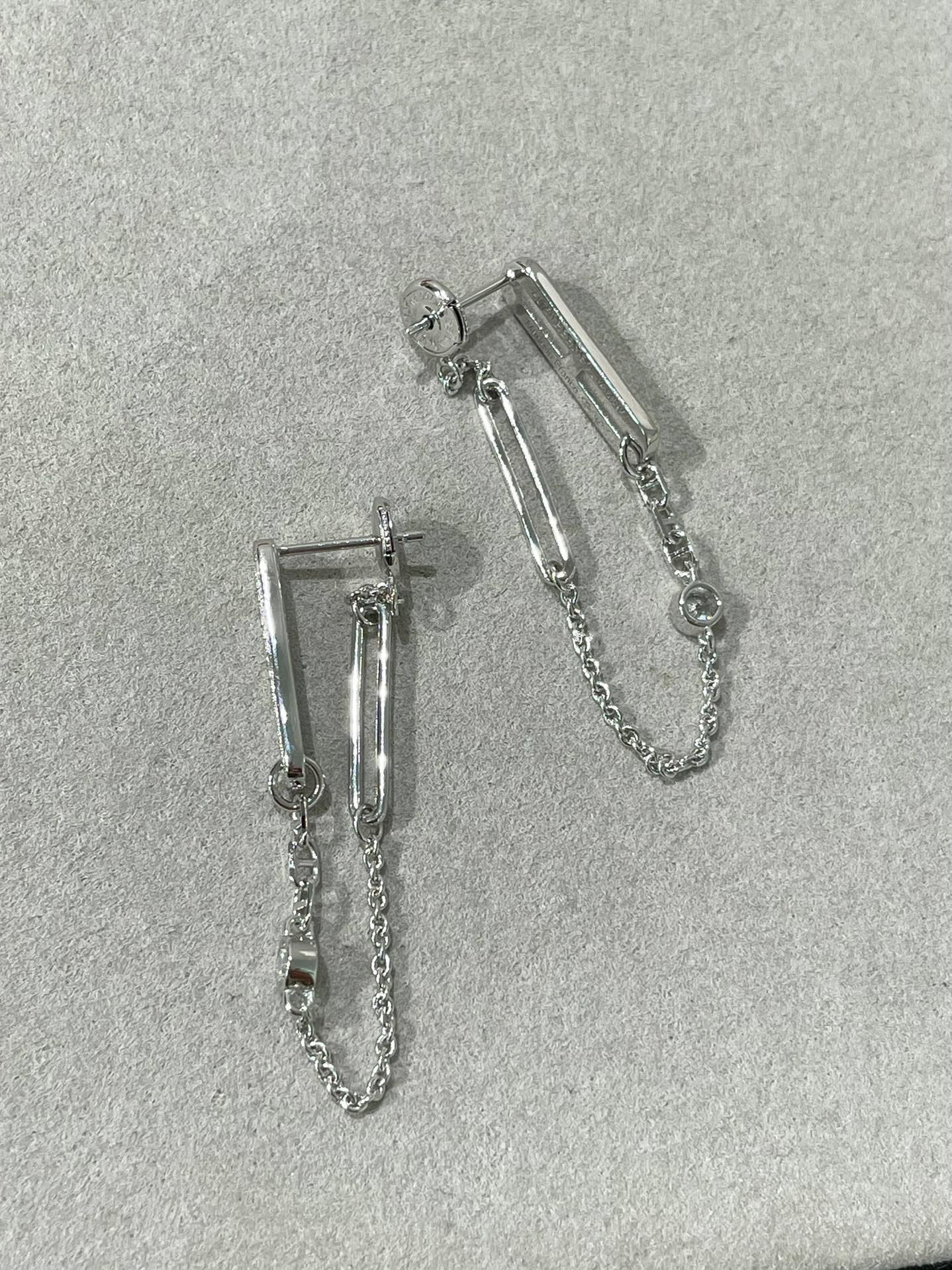 [Raffine]CHAINE CHAOS DIAMOND DROP EARRINGS