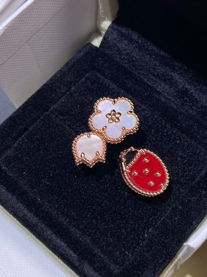 [Raffine]LUCKY 3 MOTIF ROSE GOLD RING
