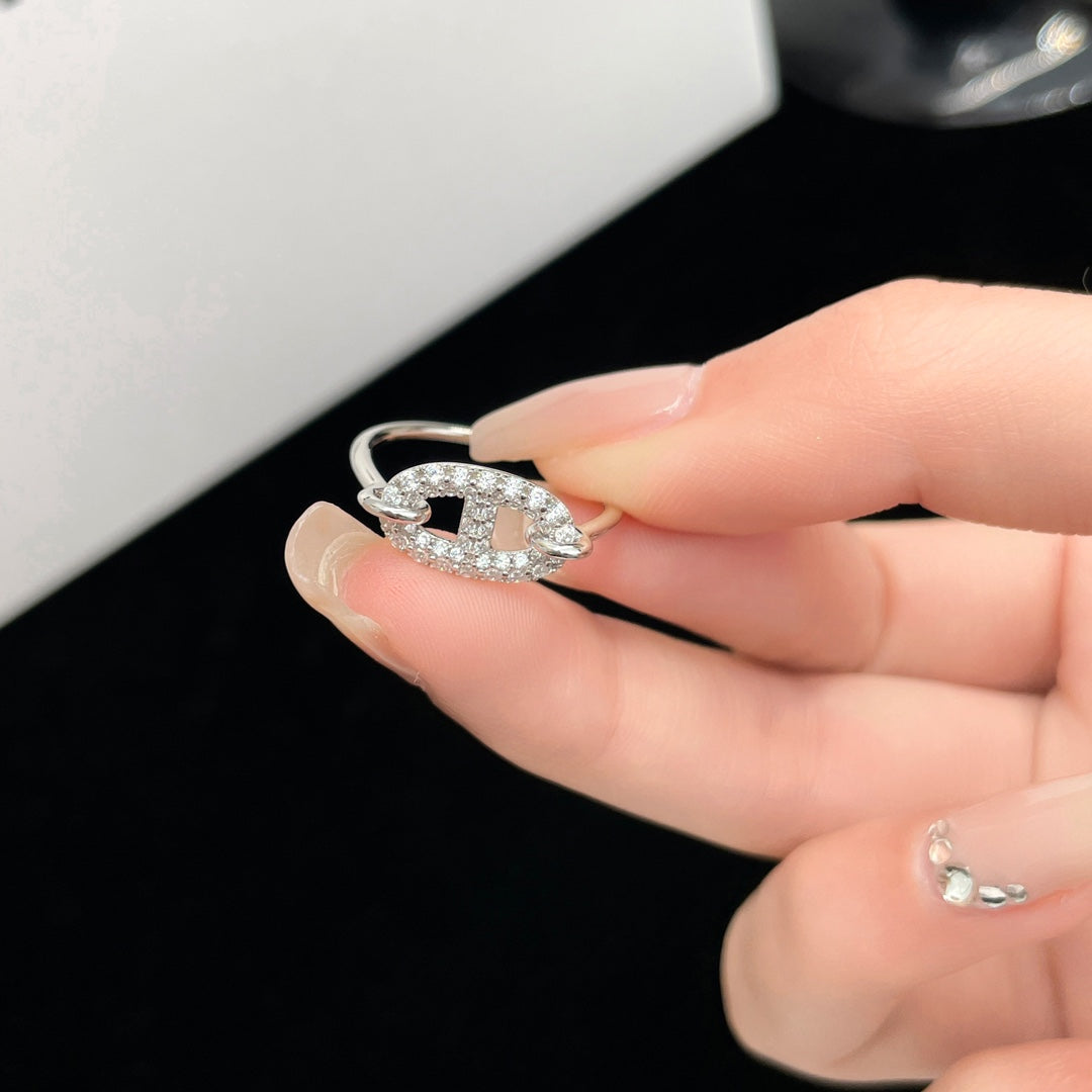 [Raffine]RONDE SMALL SILVER DIAMOND RING