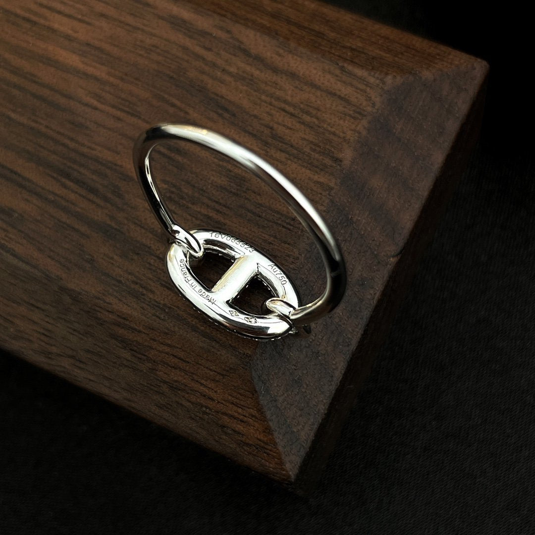 [Raffine]RONDE SMALL SILVER DIAMOND RING